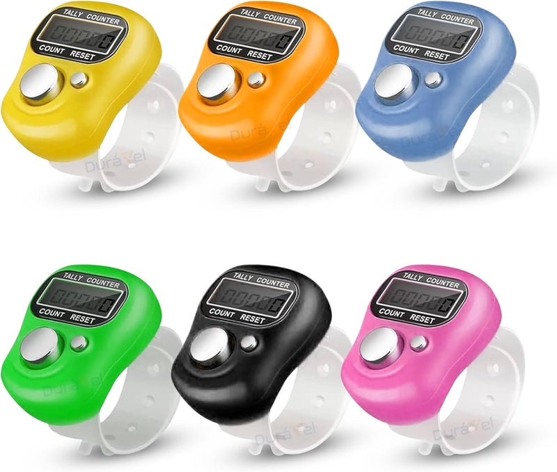 Duravel Electronic Finger Counter - 6 Piece Set with 5 Digit LCD Display - Image 1
